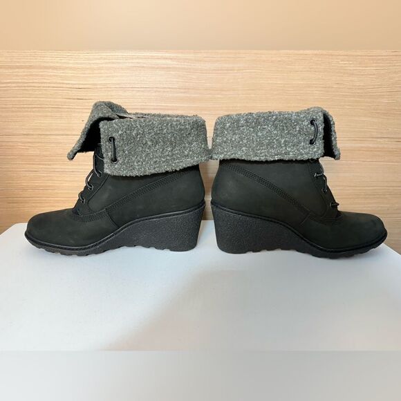 NEW Timberland Earthkeepers Amston Roll Top Women's Boots Black - 8 - Picture 2 of 11